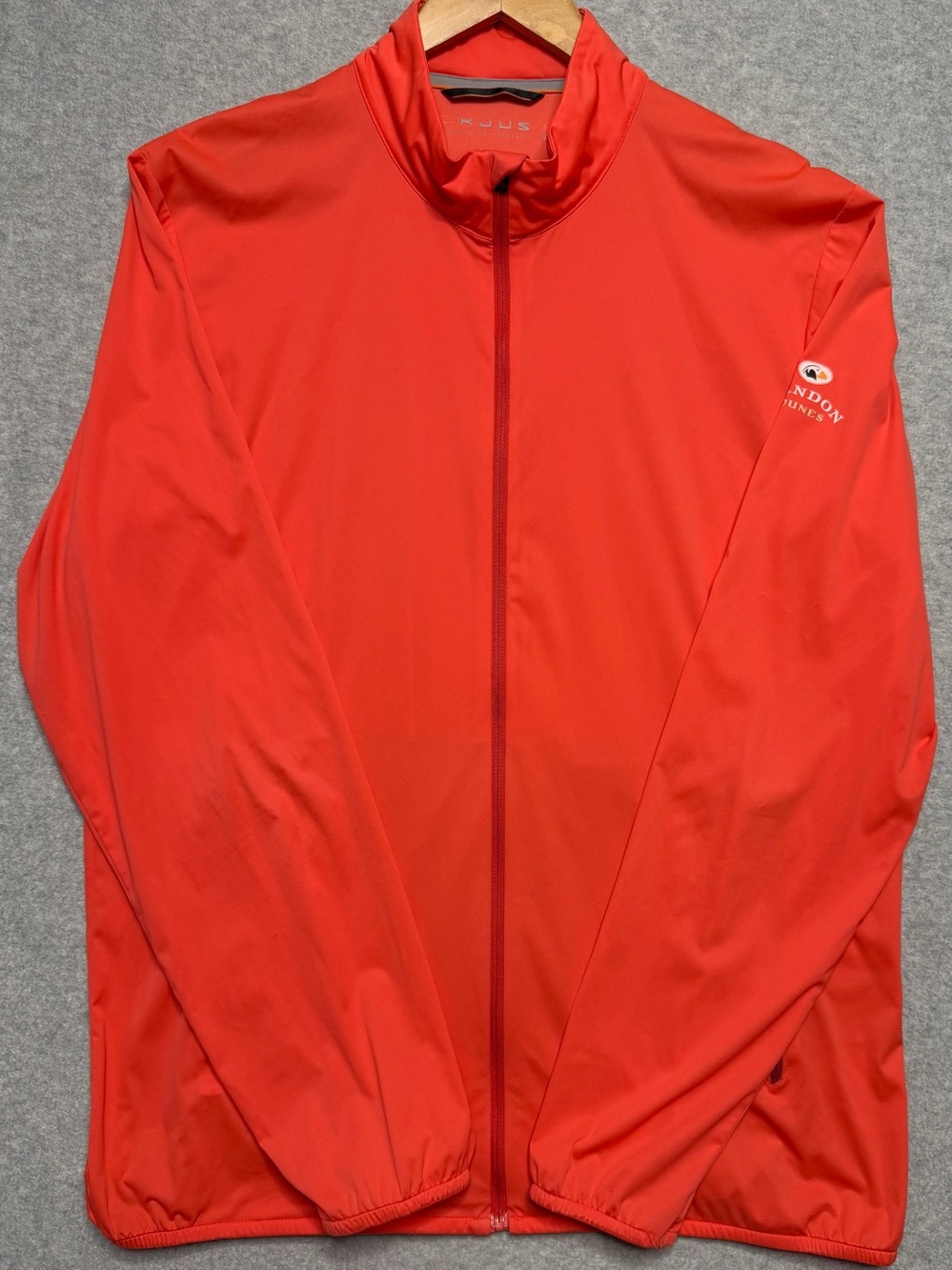 KJUS Dorian Men’s 2XL Orange Bandon Dunes Golf Windbreaker Jacket 56